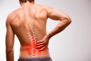 This image is about patient suffering from backpain