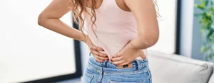 women suffering from back pain