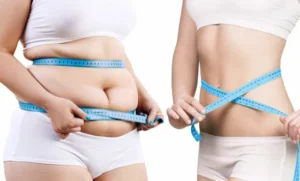 women measuring waist 